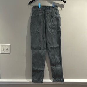 SPANX stretch twill straight leg pants, grey